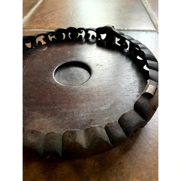 Solid Wood Antique Vintage Vase Stand - Picture 2 of 5